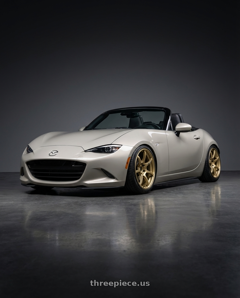2021 Mazda MX-5 Miata ND with Advan RGIII 5x114.3 17x8.5+31 Gold wheels