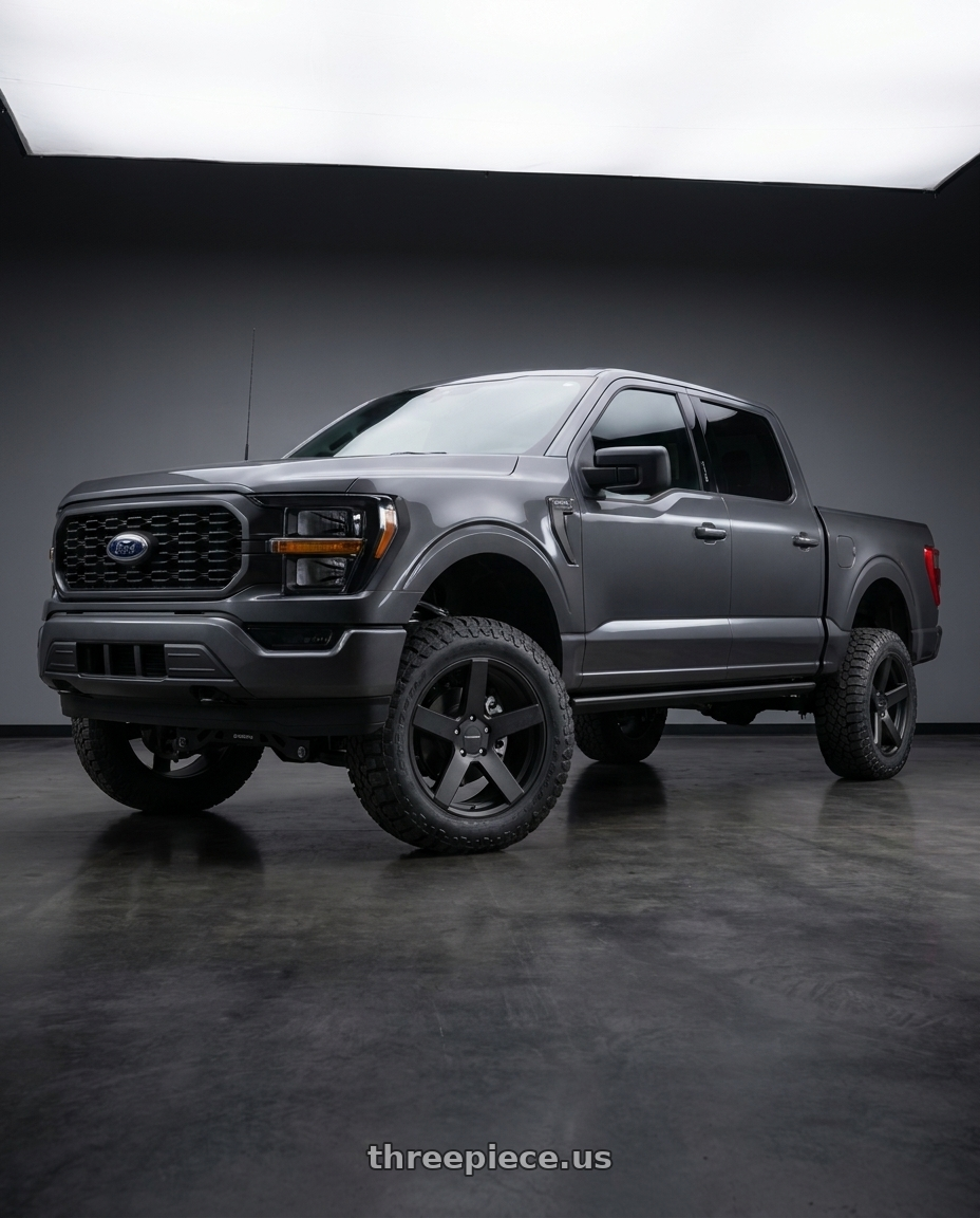 2024 ford f150 with Vision Street-Designs 472 Switchback 6x135 20x9+30 Satin Black wheels