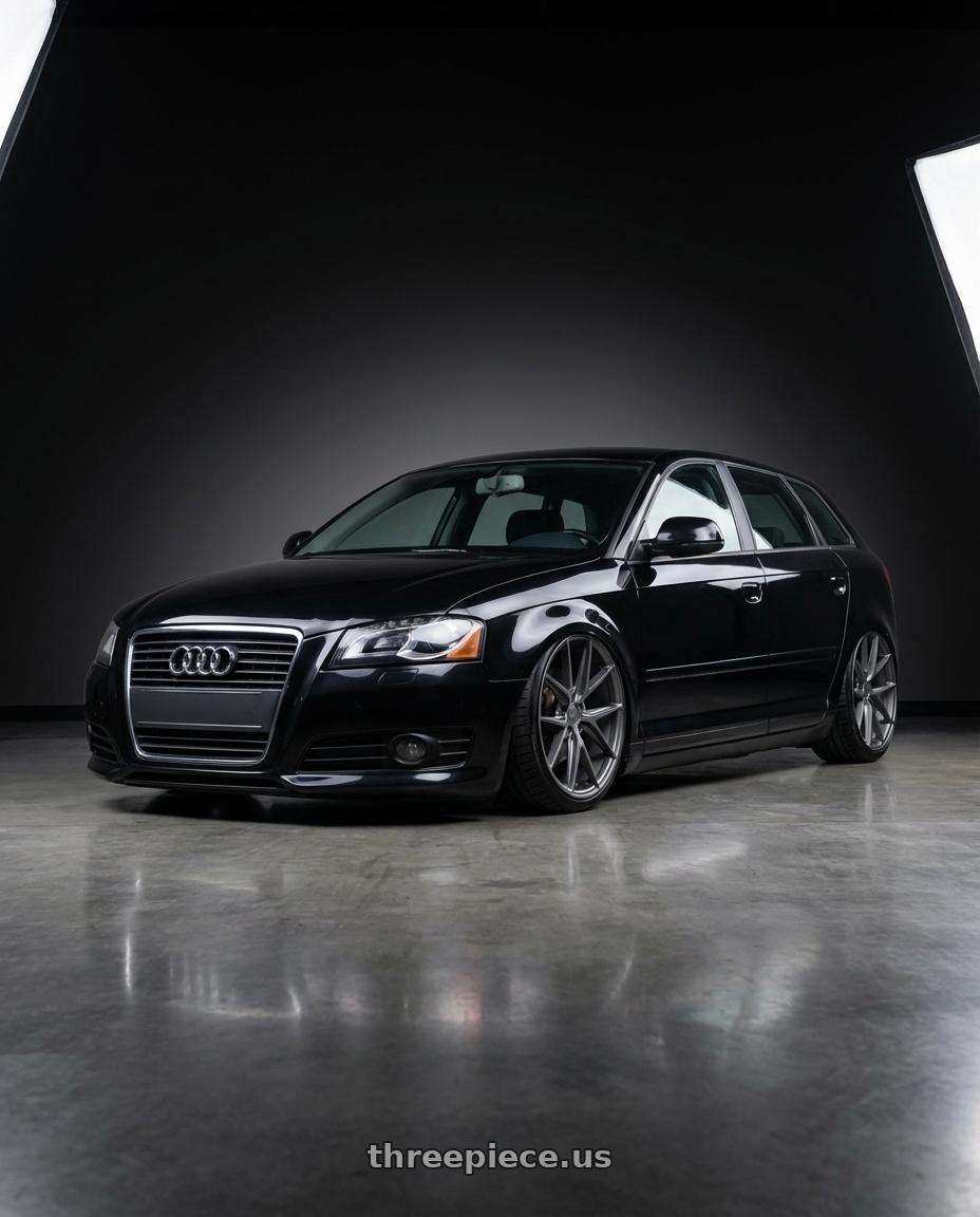 2012 Audi A3 8P with Niche 1PC M116 MISANO 5X112 19X9.5 +50 MATTE GUN METAL wheels