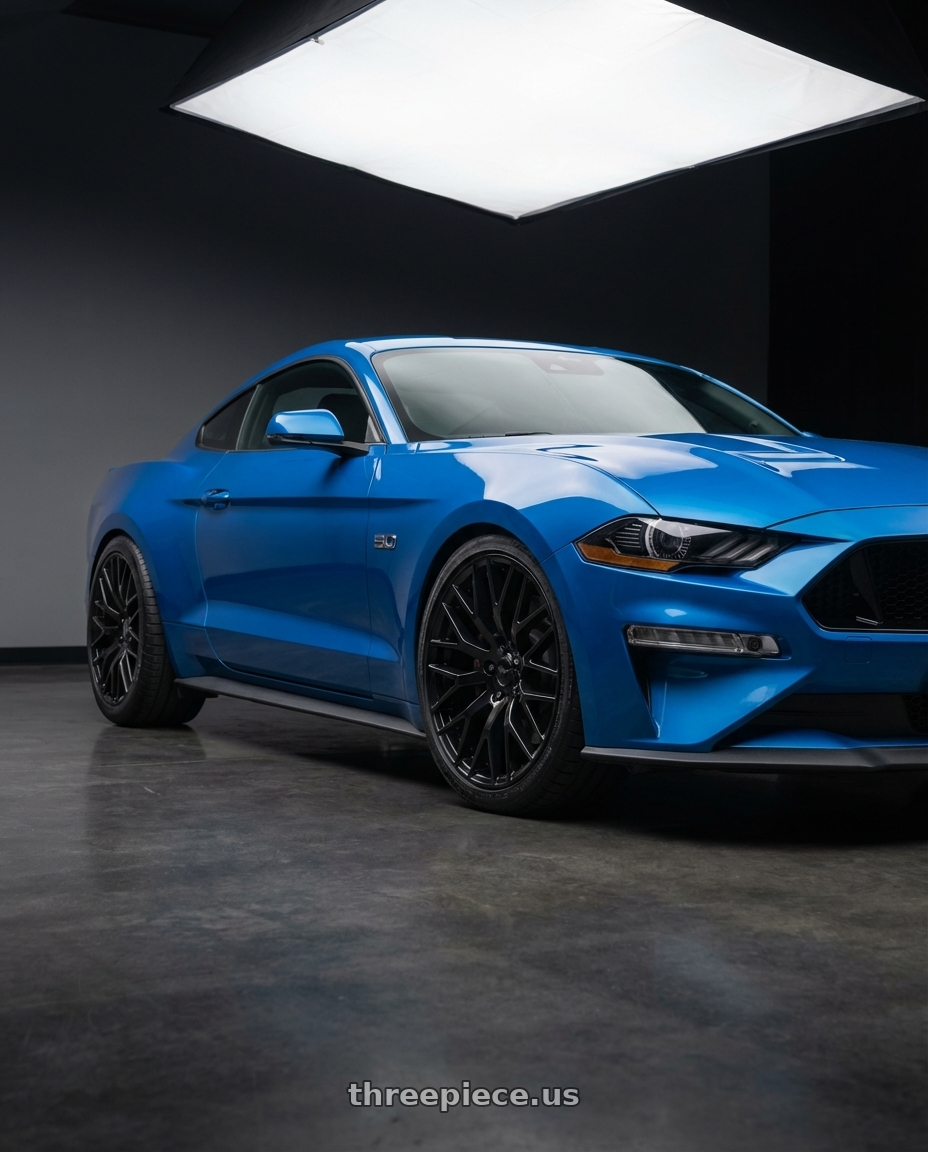 2022 Ford Mustang GT with Avant Garde Wheels M520R 5X114.3 19x9.5 +40 Gloss Black wheels