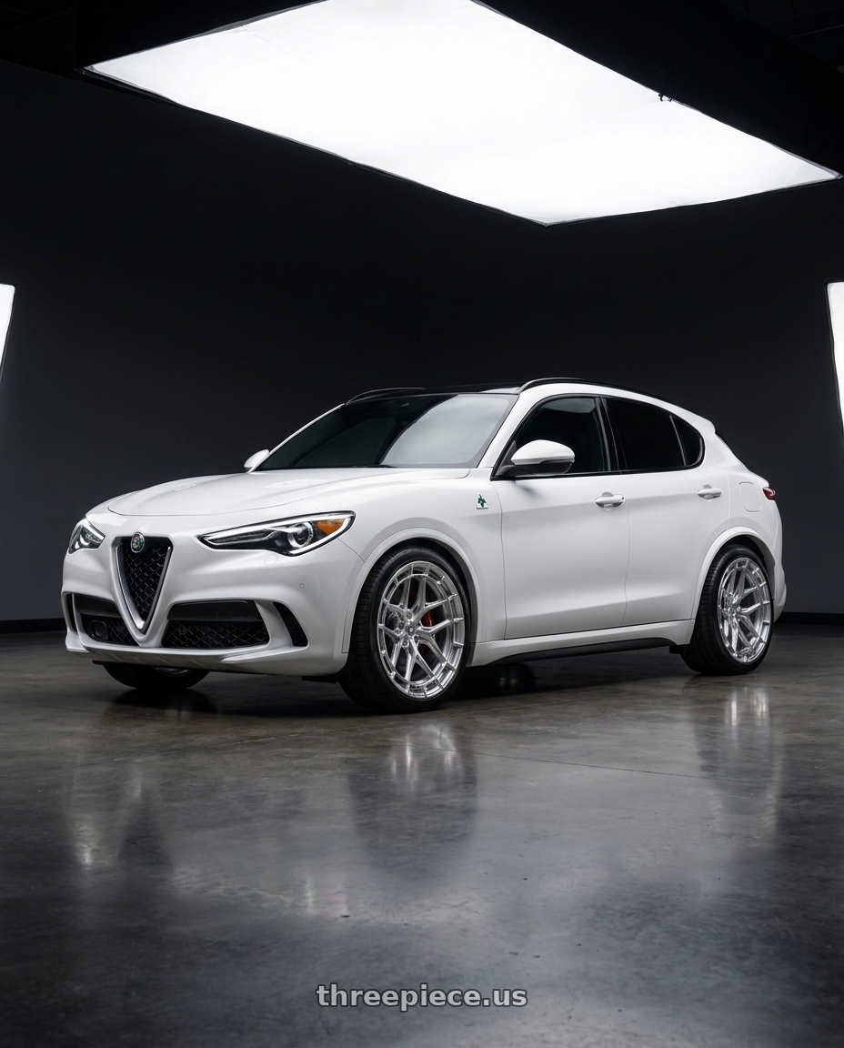 2017 Alfa Romeo Stelvio with VOSSEN HFX-1 6X135 22x9.5 +20 SILVER POLISHED wheels