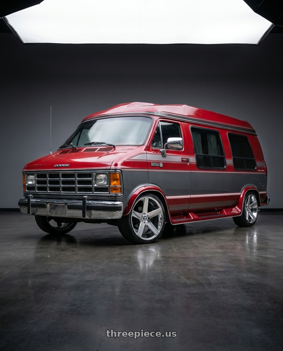 1990 dodge ram b250 with DUB 1PC S115 BALLER 6X139.7 30X10 +30 CHROME PLATED wheels