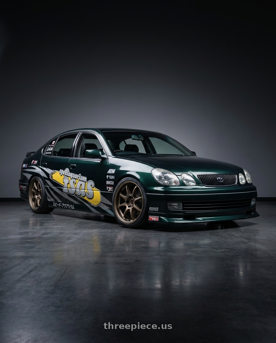 1998 toyota aristo with Work Emotion D9r 5x114.3 18x9.5 +38 Matte Bronze wheels