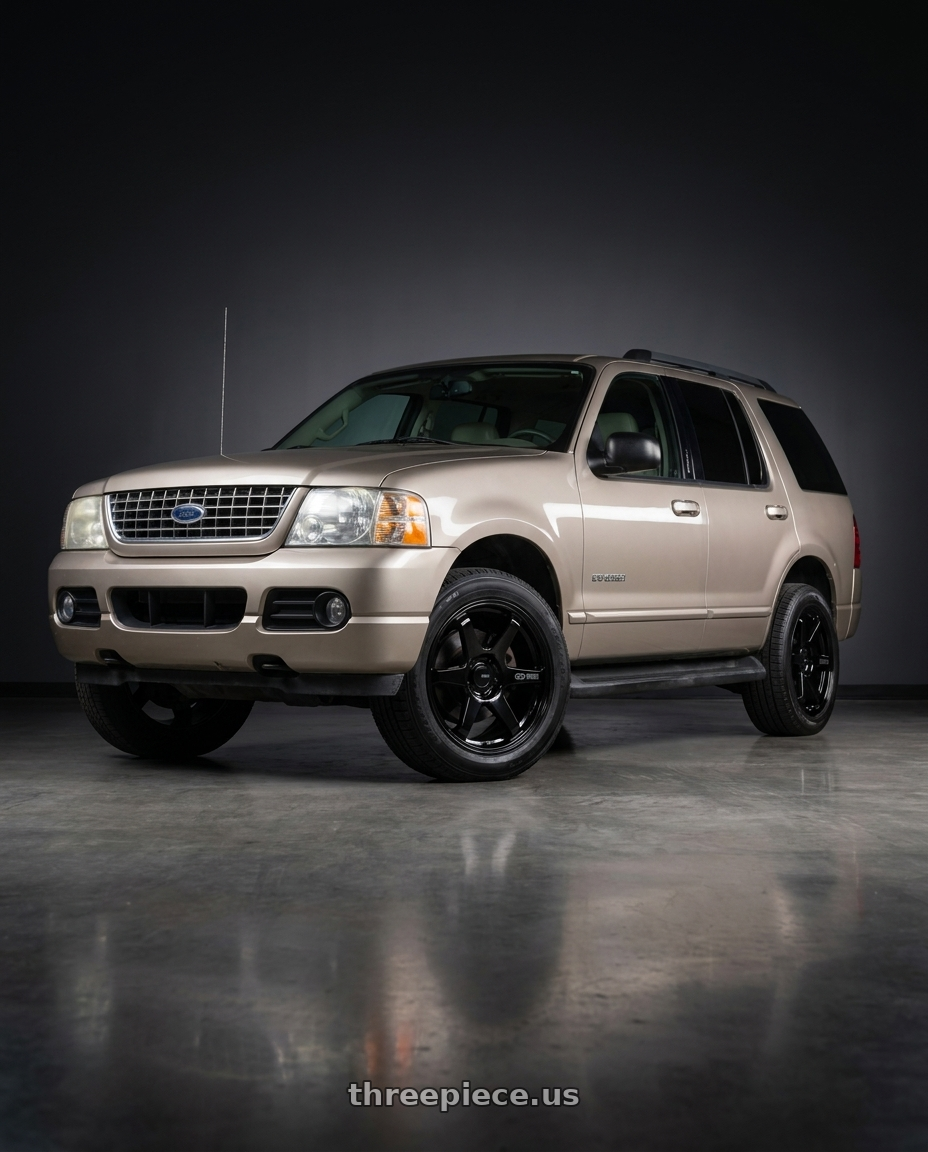 2004 ford explorer 4x4 XLT with Enkei T6R 5x114.3 18x8.5+38 Gloss Black wheels