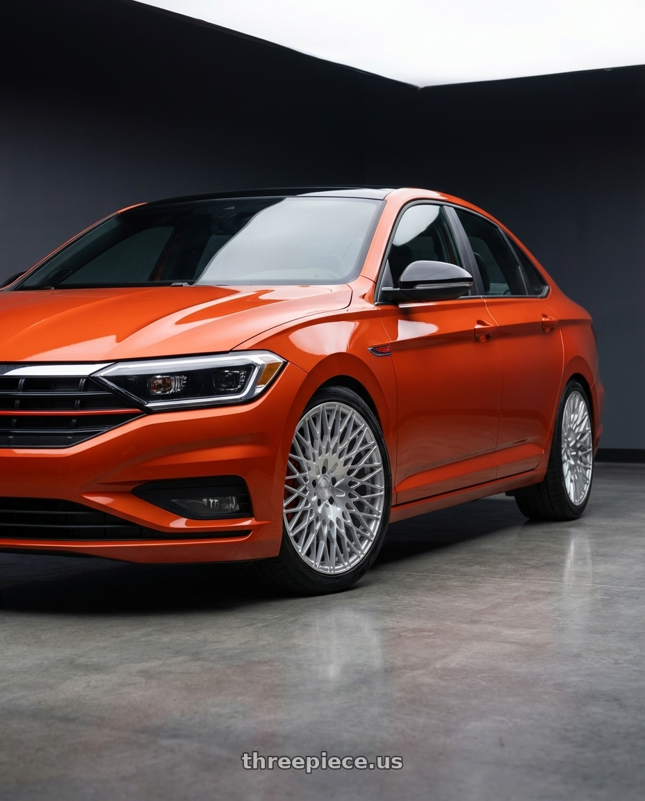 2023 Volkswagen Jetta GLI MK7 with Avant Garde Wheels M540 5X112 18x9 +48 Silver Machined wheels