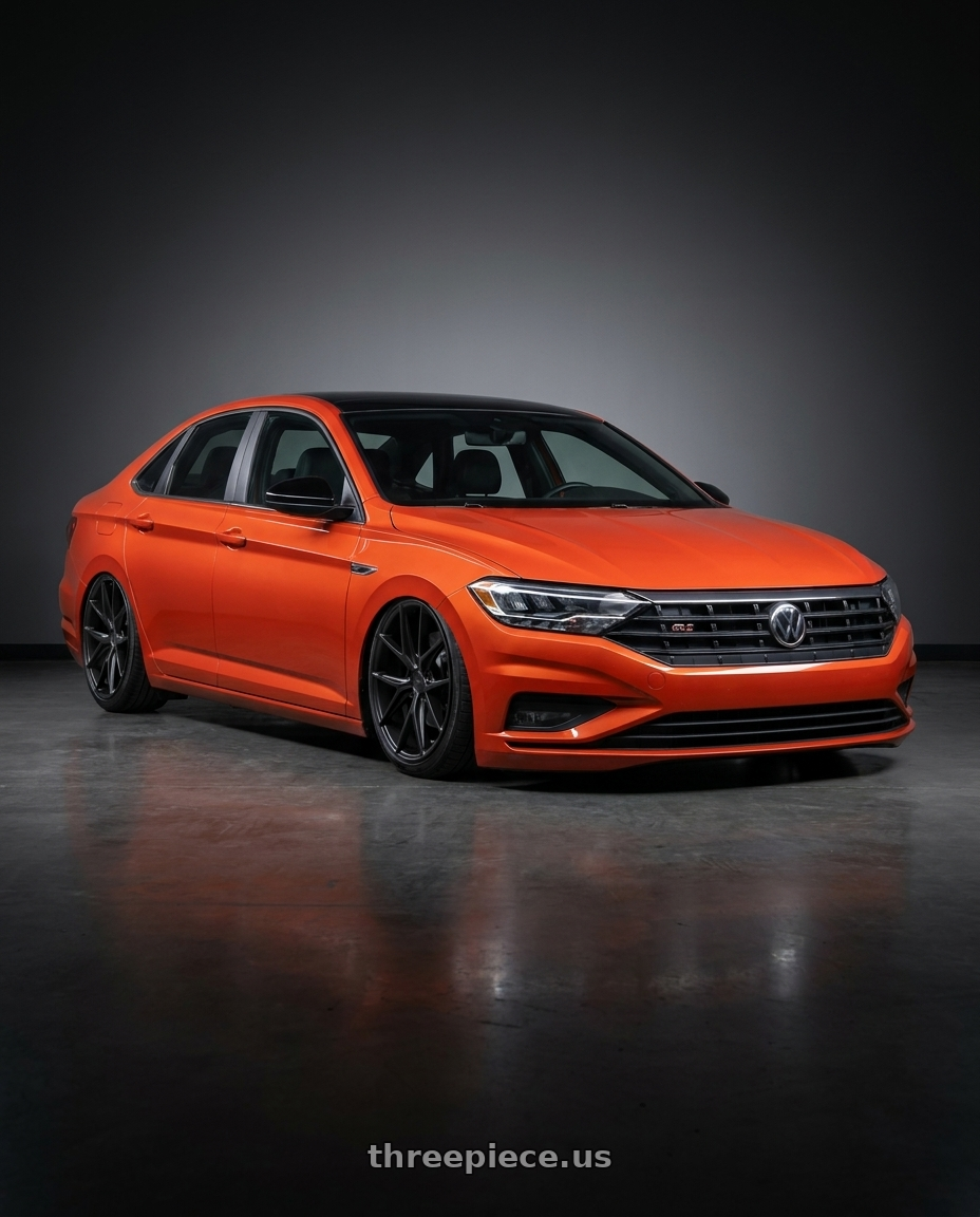 2023 Volkswagen Jetta GLI MK7 with Niche 1PC M117 MISANO 5X112 18X8 +30 MATTE BLACK wheels