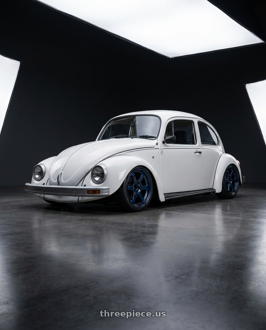 1988 Volkswagen Beetle  with Volk Racing TE37SL 5x114.3 19x9.5 +22 MAG BLUE wheels