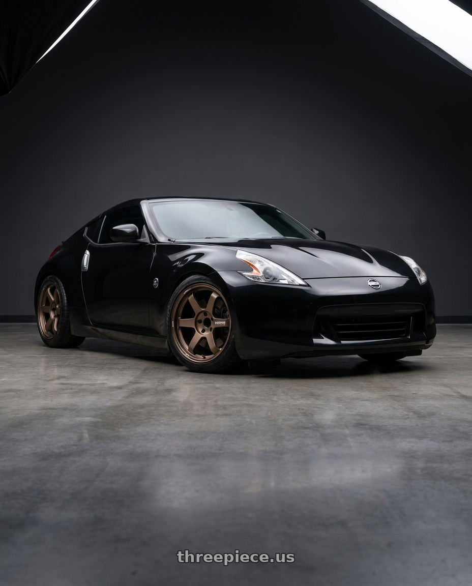 2009 Nissan 370z with Volk Racing TE37 ULTRA M-SPEC 5x114.3 19x10 +30 BLAST BRONZE (TESLA) wheels
