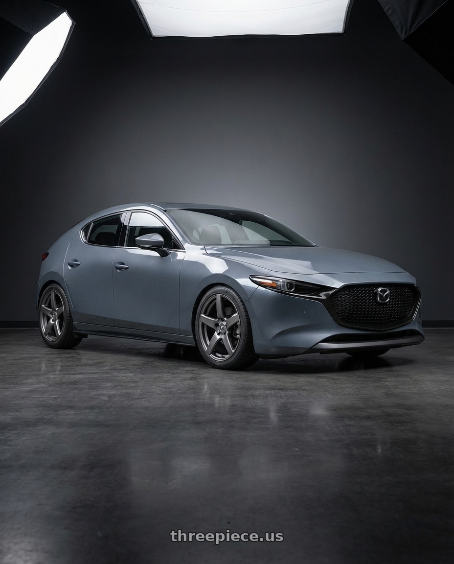 2023 Mazda Mazda3 Turbo with Forgestar CF5 5x114.3 18x9 +35 Gloss Anthracite wheels