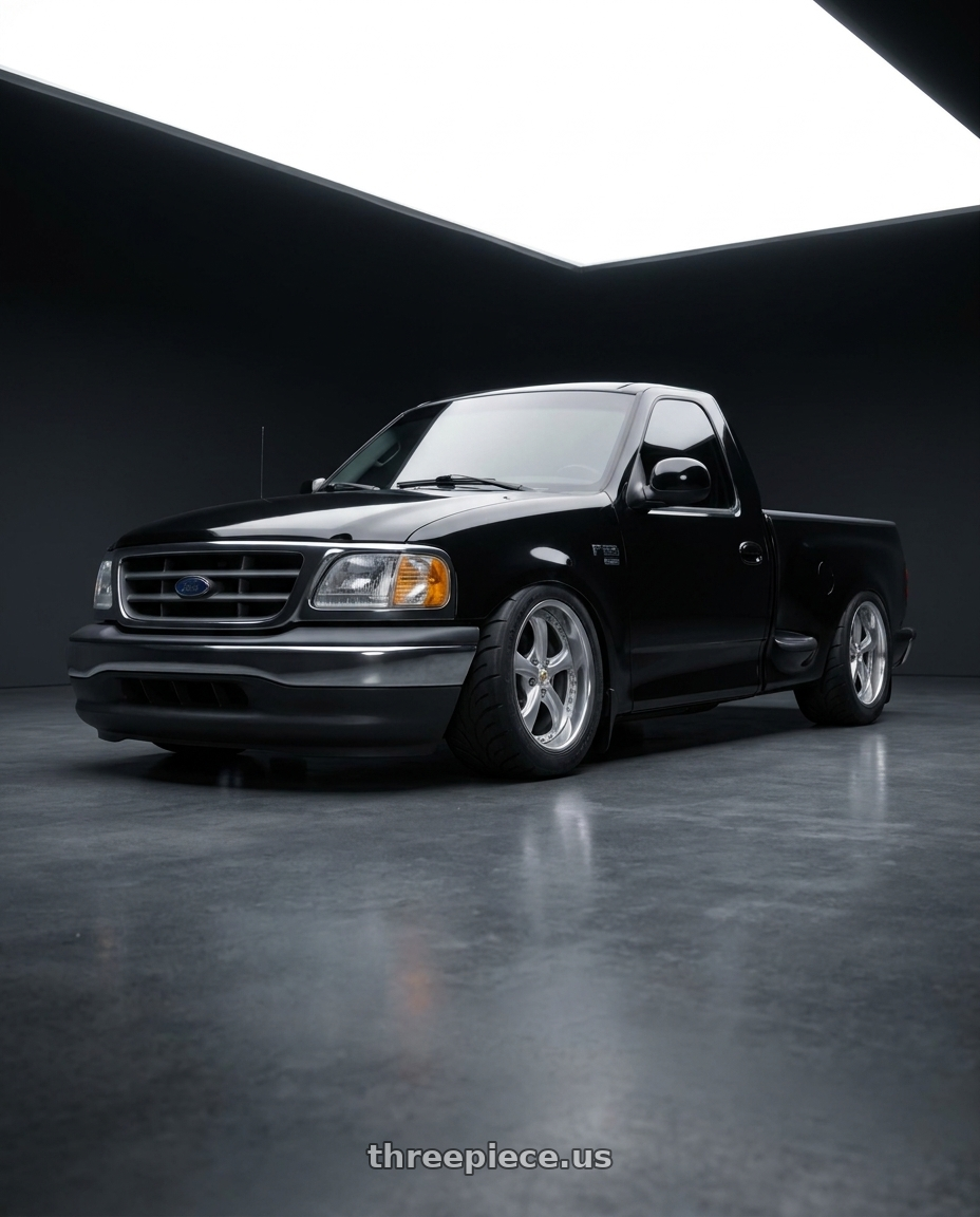 2002 ford f150 single cab with Work Wheels VS-KF 5x114.3 18x8+8 Light Grey Silver R Disk FULL REVERSE wheels