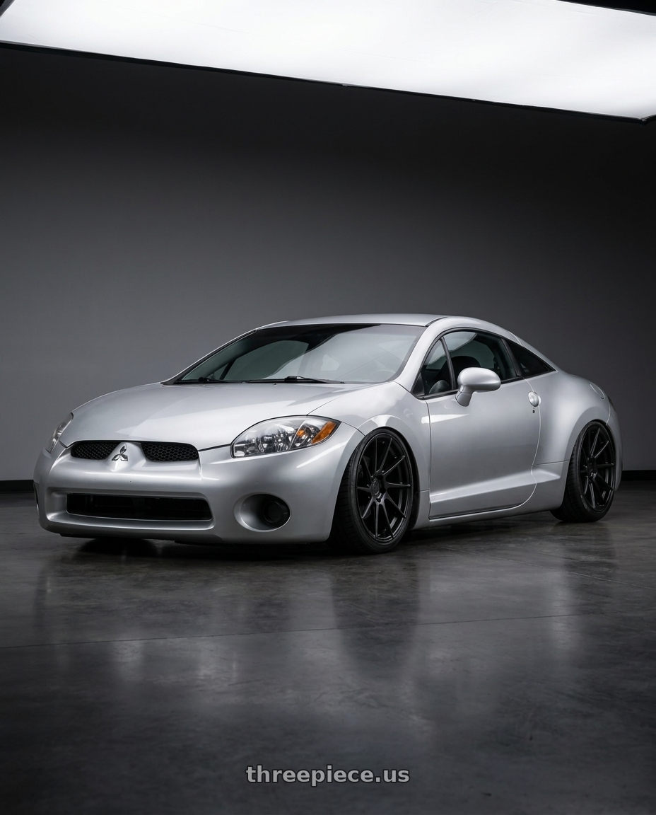 2010 Mitsubishi Eclipse with Aodhan AH09 5x114.3 18x8.5 +35 Matte Black wheels