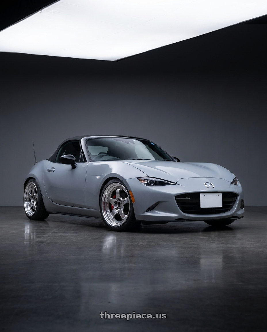 2026 Mazda MX-5 Club BBR with Work Cr 2P 4x100 17x8.0 +38 GT Silver wheels