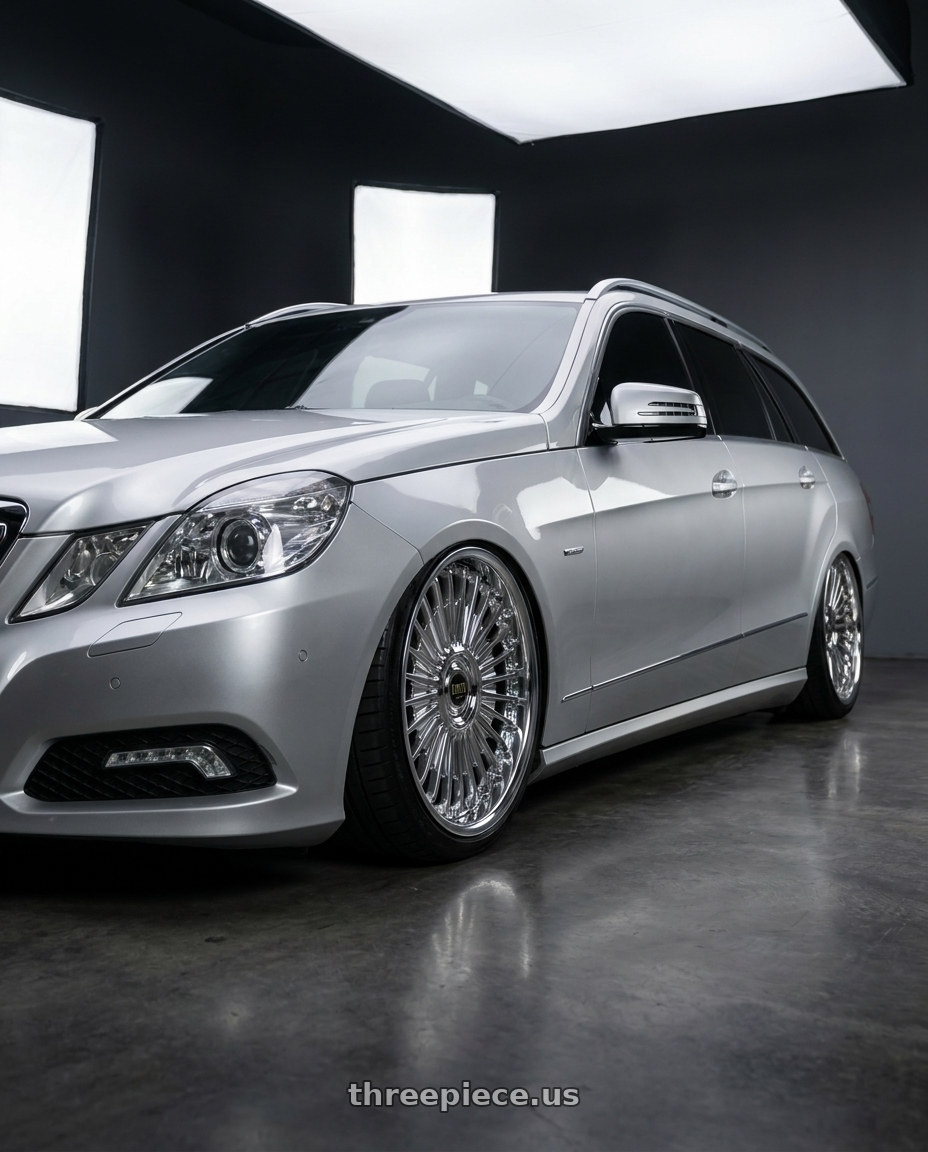 2010 Benz s212 with Work Emitz Chrome 5x114.3 19x9.0 +38 wheels