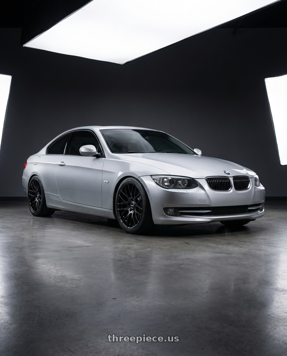 2012 BMW 3 Series E92 with Avant Garde Wheels M359 5X120 18x8.5 +15 Matte Black wheels
