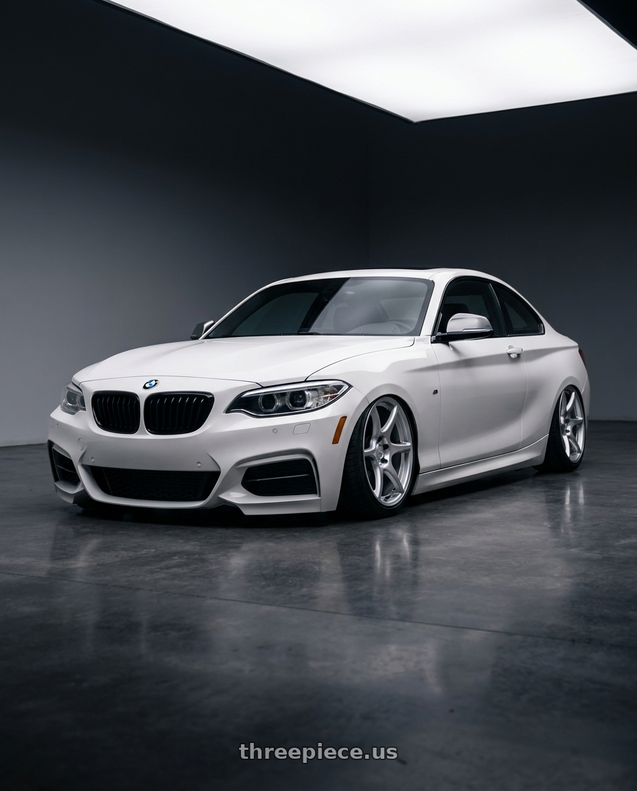 2018 BMW 2 Series F22 with Kansei K11S Tandem 5X120 19x10.5 22 Hyper Silver wheels