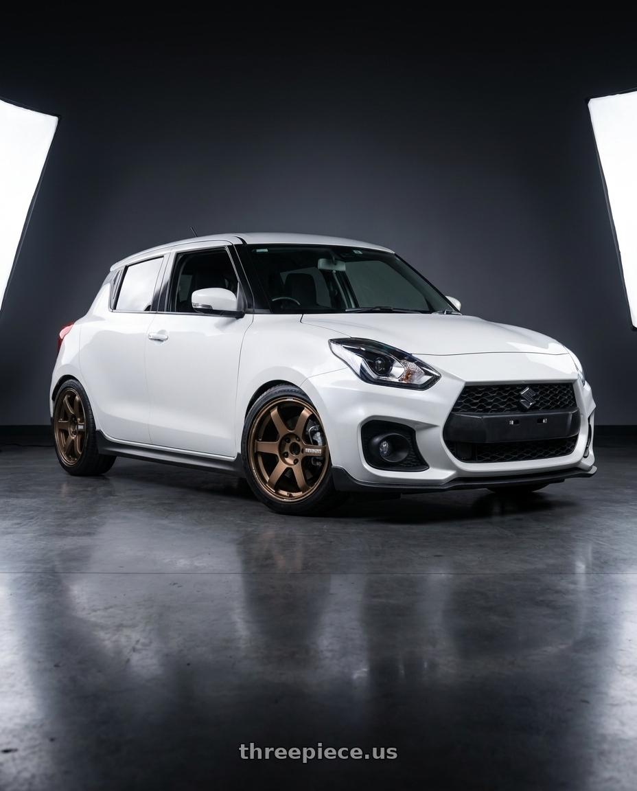 2024 Suzuki swift sport  with Volk Racing TE37 Saga S-Plus 5x114.3 17x8.0+38 Bronze wheels