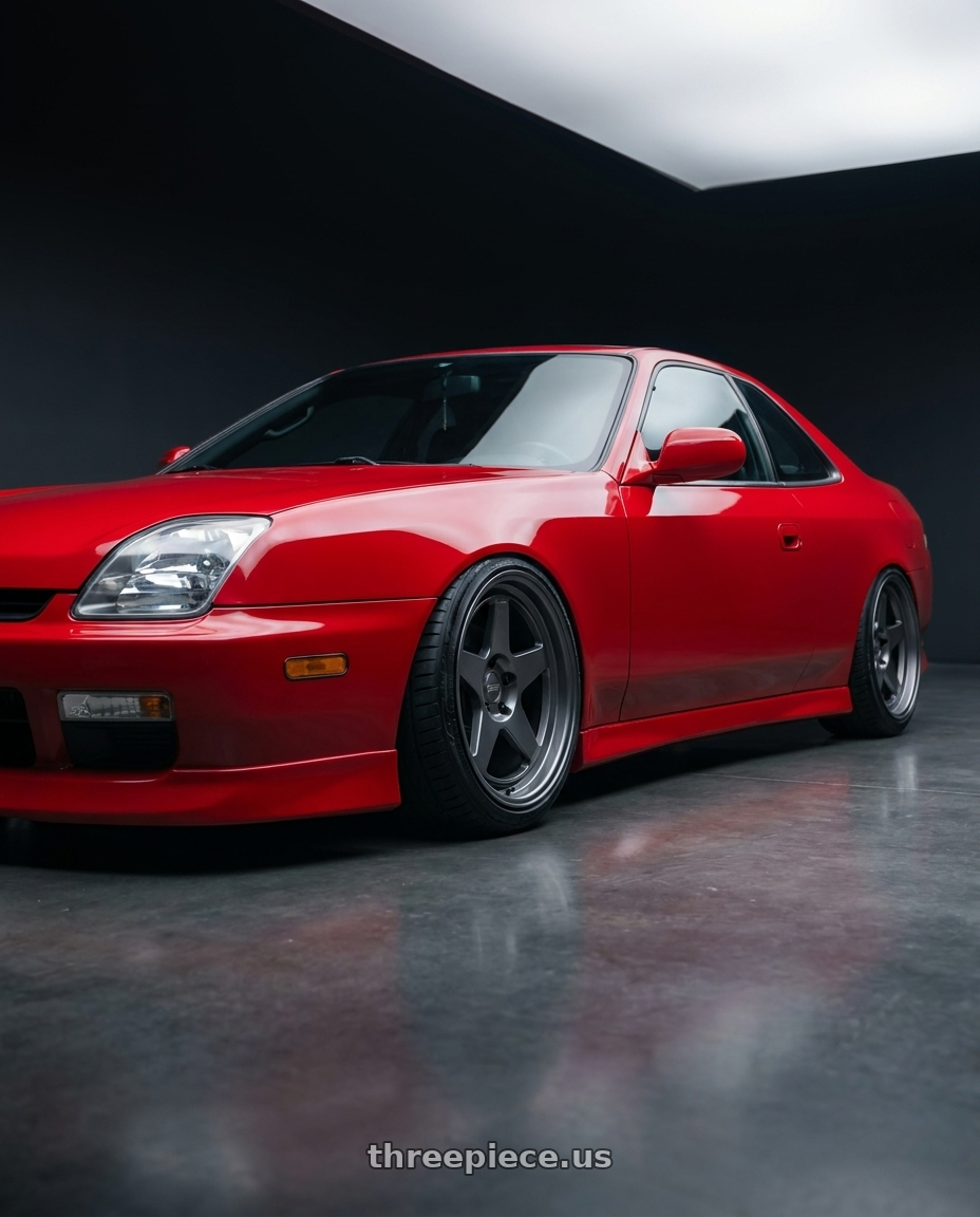 1999 Honda prelude with Kansei K12G KNP 5x114.3 17x9 22 Gunmetal wheels