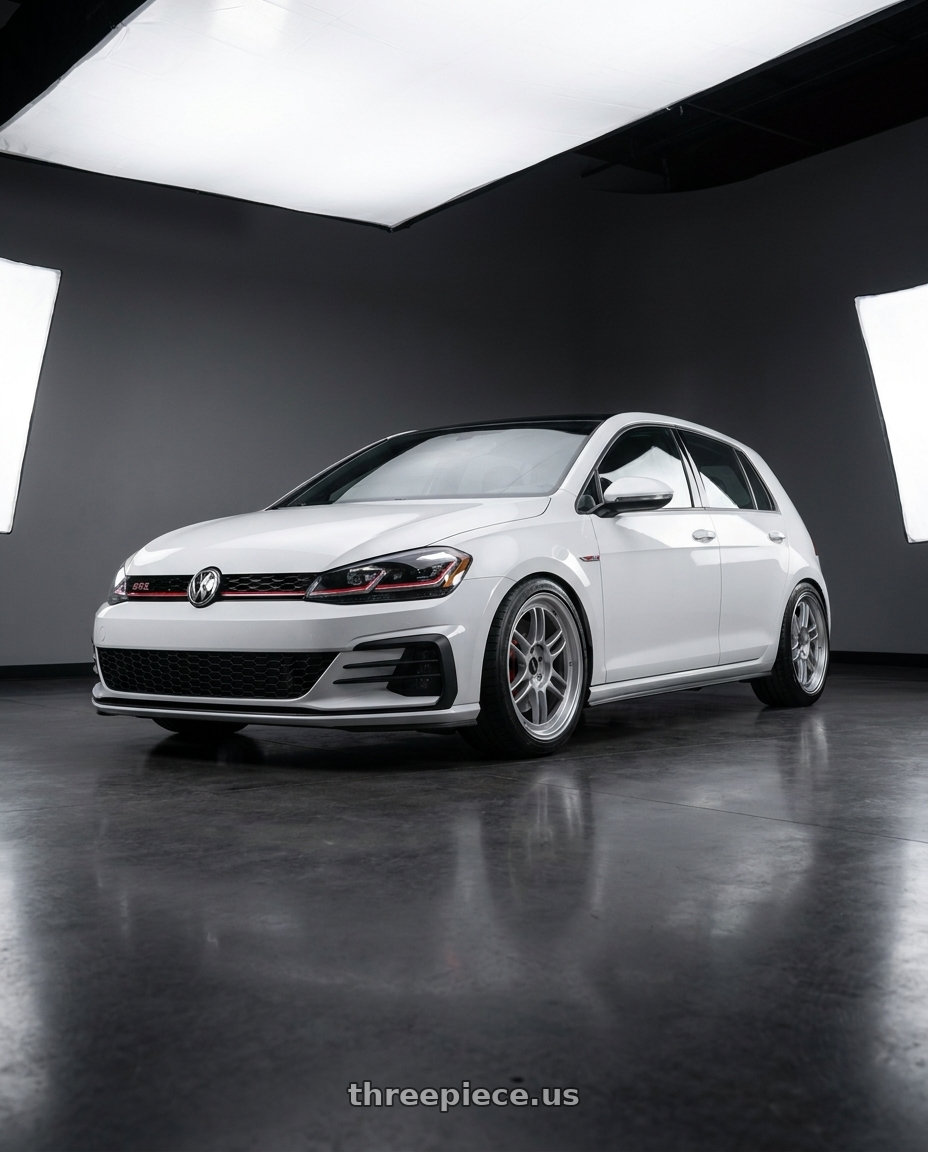 2021 Volkswagen GTI S with Enkei RPF1 5x112 18x7.5+48 Silver wheels
