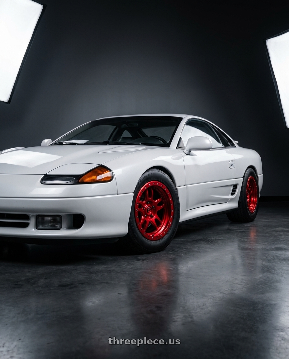 1992 dodge stealth with Fuel 1PC D113 COVERT BEADLOCK 5X127 17X9 -38 CANDY RED wheels