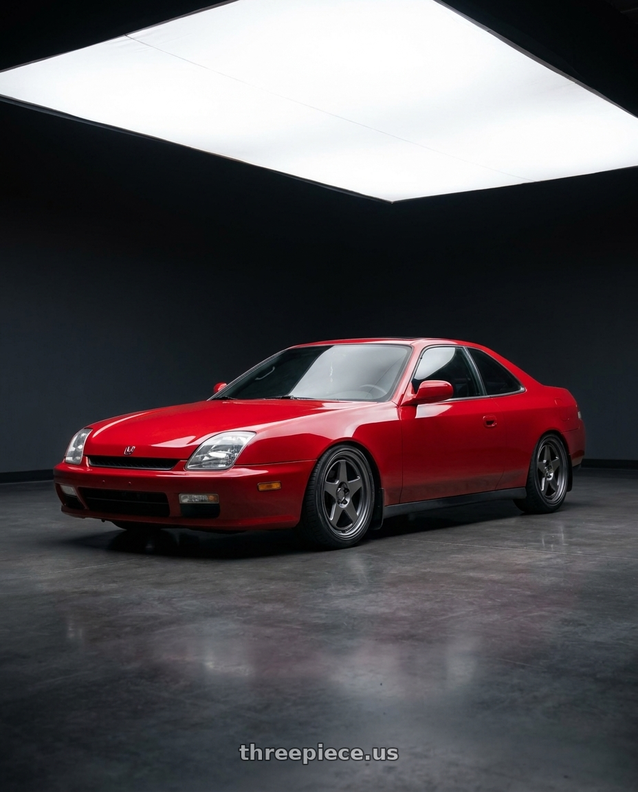 1999 Honda prelude with Kansei K12G KNP 5x114.3 17x9 35 Gunmetal wheels