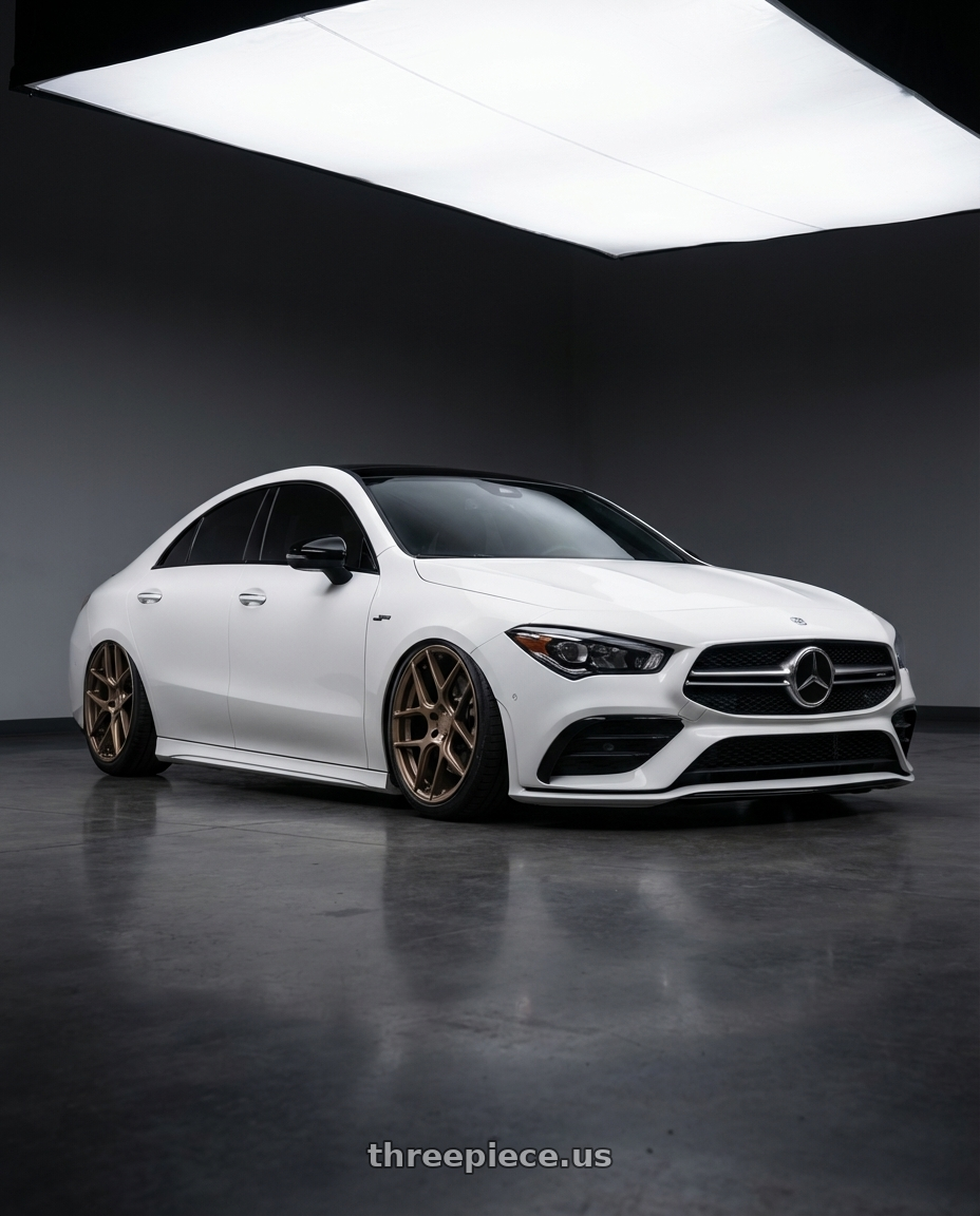 2023 Mercedes-Benz CLA C118 with Aodhan AFF2 5x112 19x9.5+35 Matte Bronze wheels