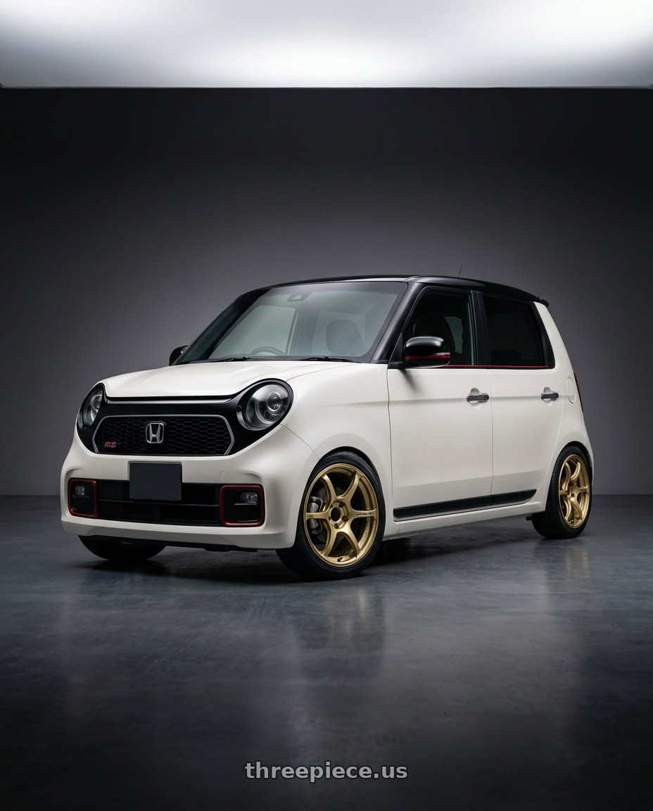 2021 Honda N One Rs Jg3 with Advan RGIII 4x100 18x7.0+42 Gold wheels