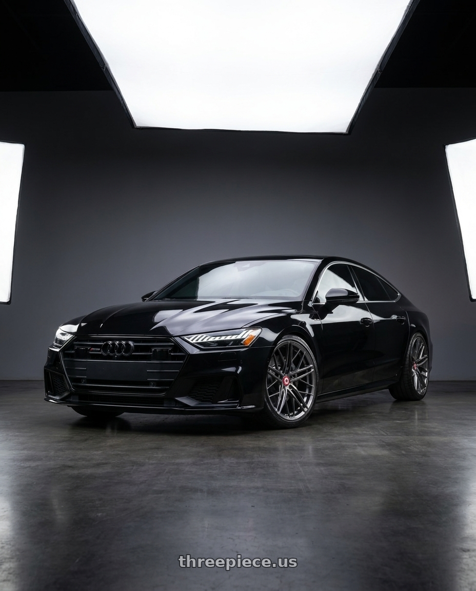 2020 Audi a with Avant Garde Wheels F53R BLANK 20x10.5 +BLANK Dark Graphite Metallic wheels