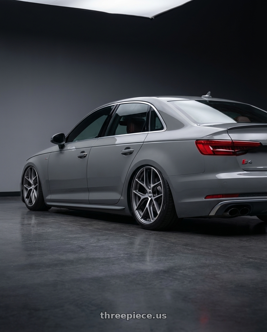 2017 Audi S4 with Avant White Bbs Lm 5x1143 18x10020 Diamond Black 18x10 Et20 wheels