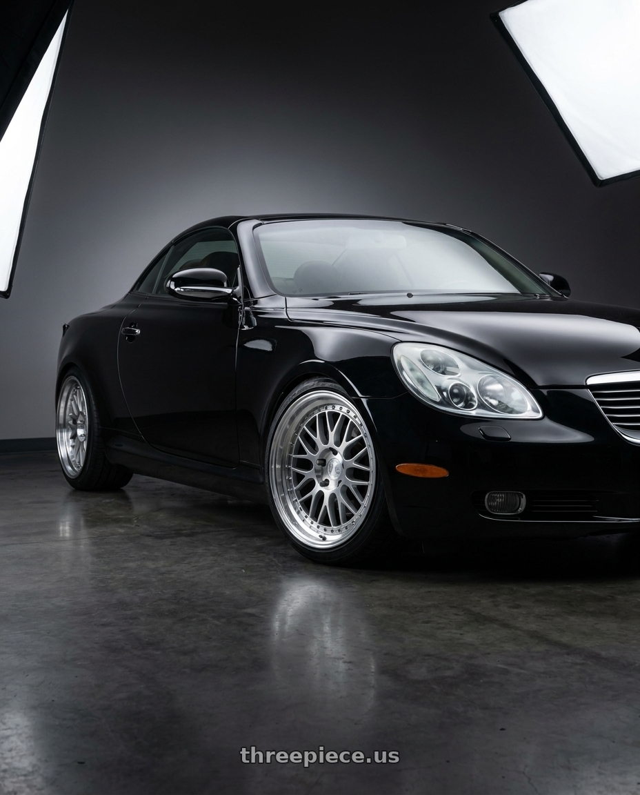 2005 lexus sc430 with Aodhan DS08 5x114.3 18x9.5+30 Silver w/Machined Face wheels