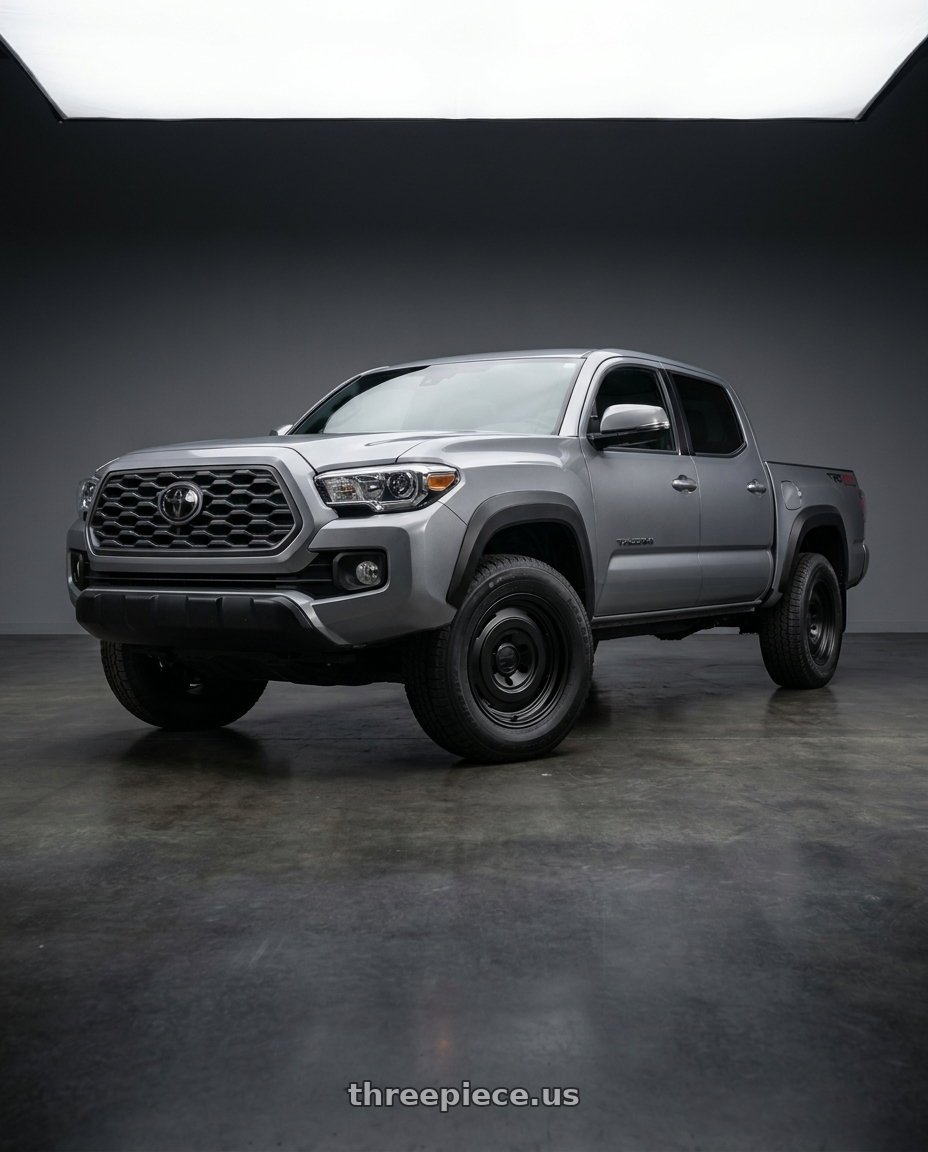 2023 toyota tacoma with fifteen52 ANALOG HD 5x120 17x8.0 +25 ASPHALT BLACK (SATIN BLACK) wheels