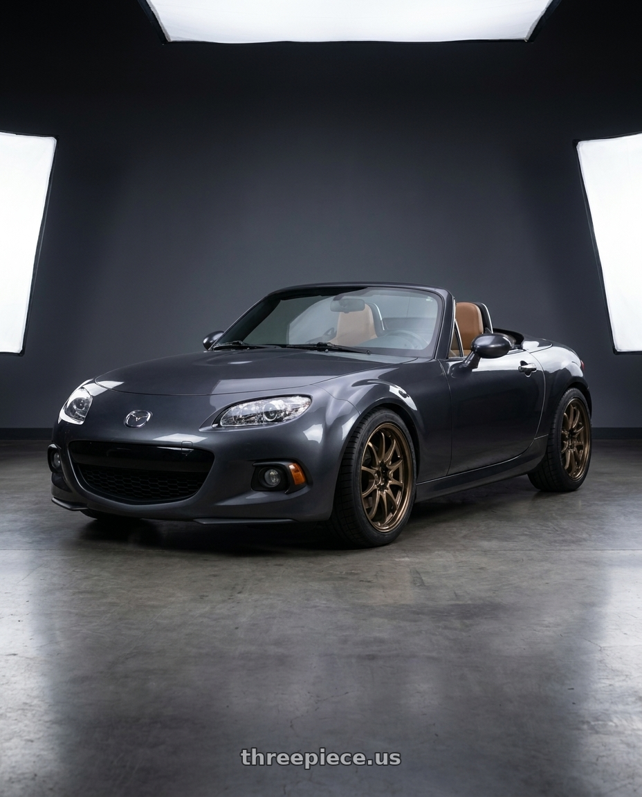 2014 Mazda Miata with Volk Racing CE28N-PLUS 5x114.3 17x7.5+38 Bronze wheels