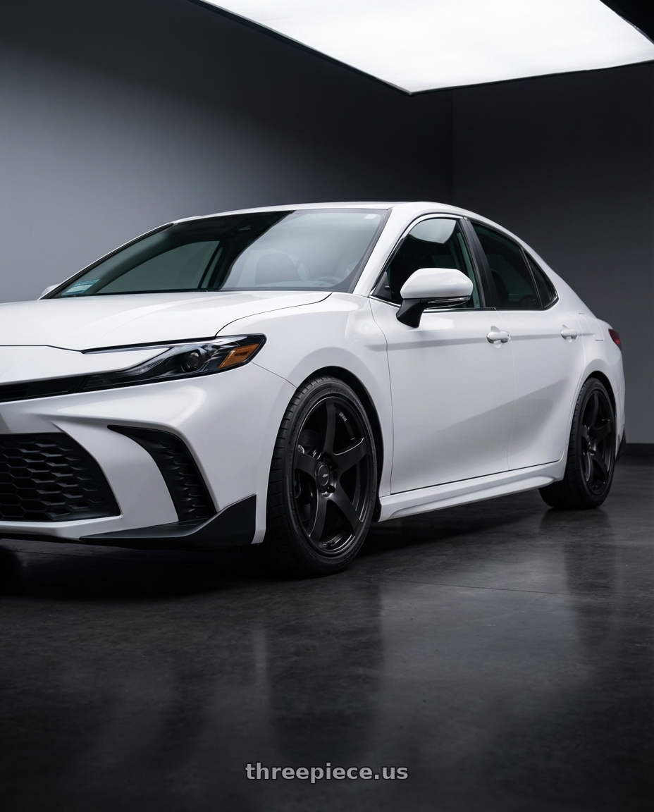 2026 Toyota Camry  with Ssr Gtv01 5x114.3 18x9+35  FLAT BLACK wheels