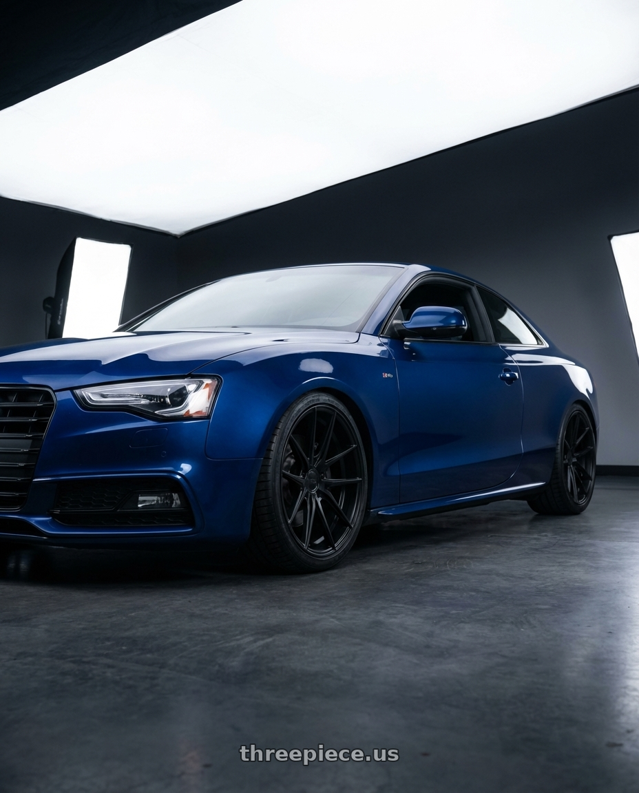 2014 Audi S5 B8 with Niche 1PC M117 MISANO 5X112 19X8.5 +34 MATTE BLACK wheels