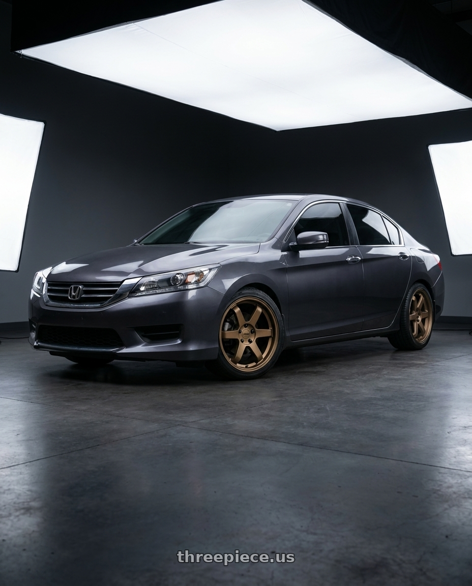 2014 Honda accord with KATANA RACING KR08 5x114.3 18x8 +40 Matte Bronze wheels