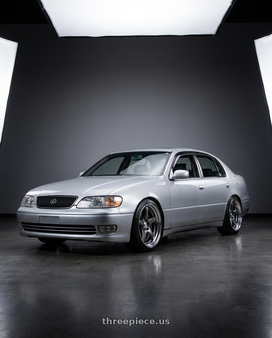 1995 lexus gs300 with Work T5R 2P 5x114.3 18x8.5 +18 GT SILVER wheels