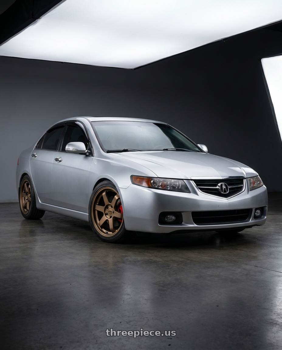 2004 Acura tsx with KATANA RACING KR08 5x114.3 18x8 +40 Matte Bronze wheels