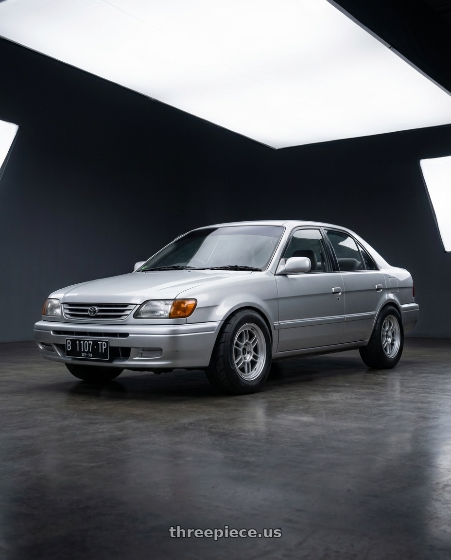 2000 Toyota soluna GLi, silver with Enkei RPF1 4x100 15x7+35 Silver wheels