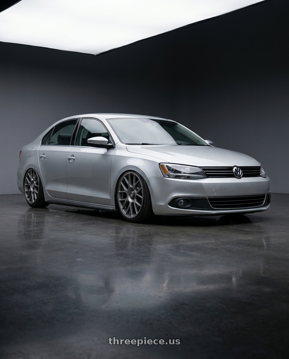 2016 Volkswagen Jetta GLI MK6 with fifteen52 APEX 5x112 / 5x120 18x8.5 +35 FROSTED GRAPHITE (SATIN GREY) wheels