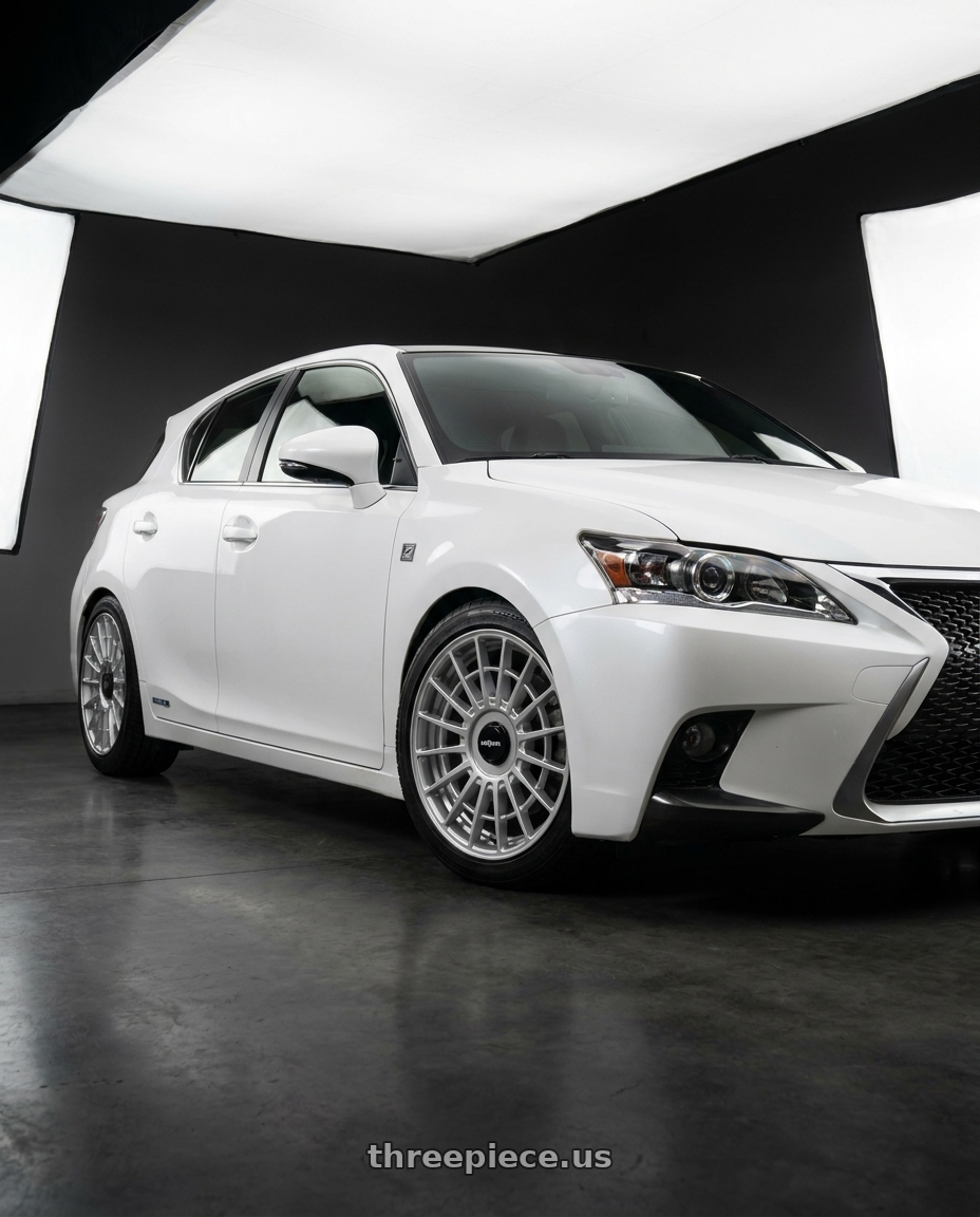 2015 Lexus CT200h F sport with Rotiform 1PC R143 LAS-R 5X100/5X112 19X8.5 +45 GLOSS SILVER wheels