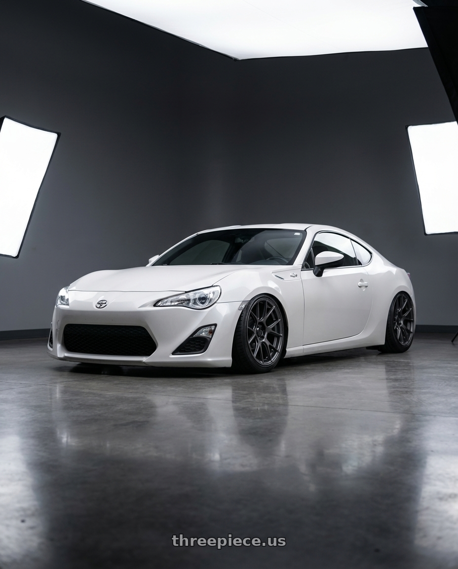 2016 Scion FR-S with Konig Ampliform 5x100 18x8.5+44 Dark Metallic Graphite wheels