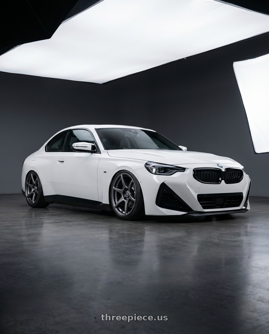 2024 BMW 2 Series G42 with Kansei K11G Tandem 5X112 19x9.5 22 Gunmetal wheels