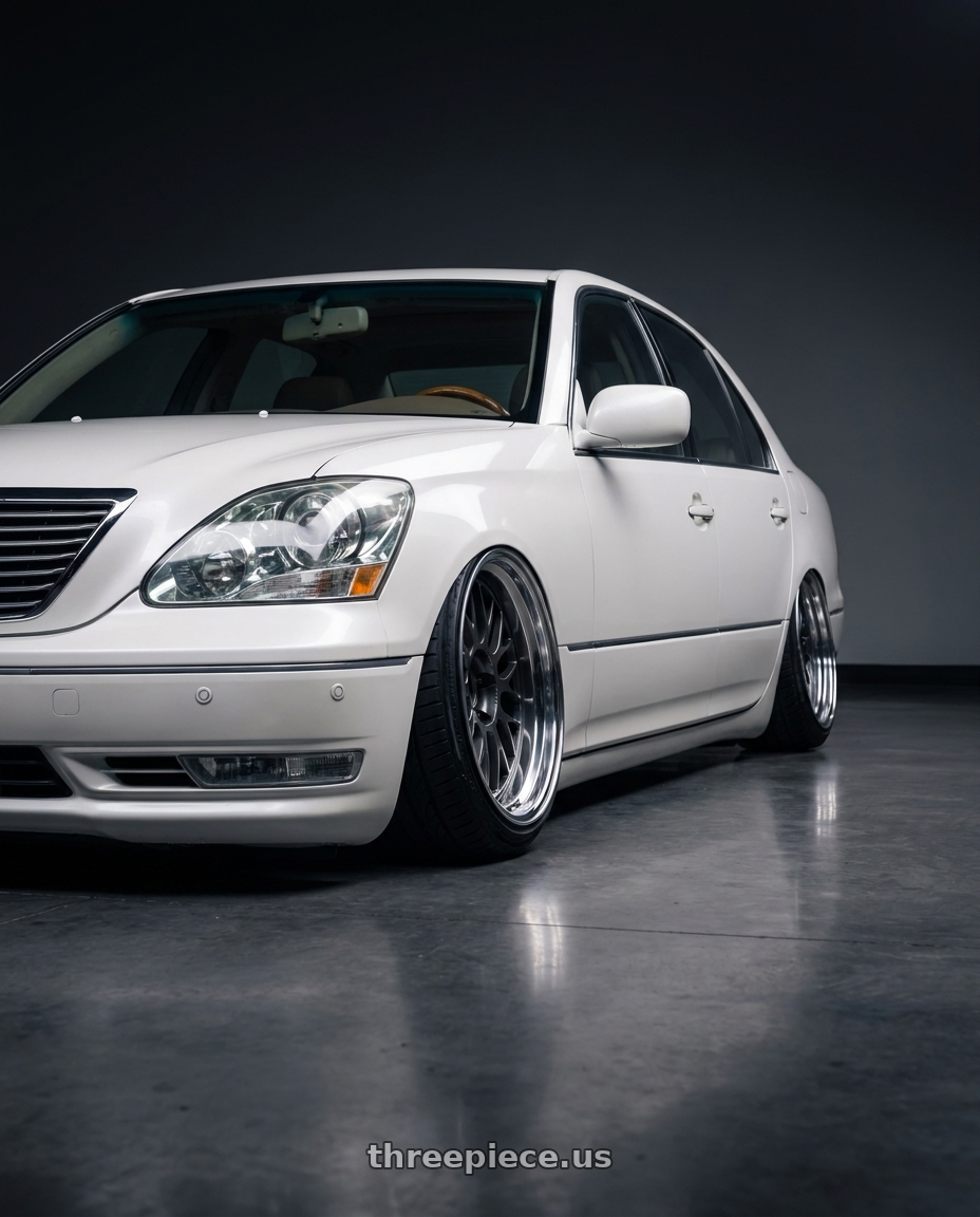 2004 lexus ls430 with Volk Racing 21A 5x120 18x9.5 +22 DARK GUNMETAL / RIM DC wheels