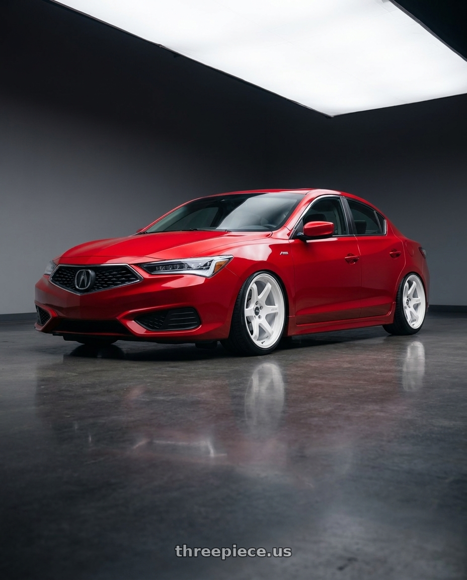 2012 Acura ILX with ESR Wheels APEX SERIES AP6 5x114.3 18x9.5 +35 Gloss White wheels