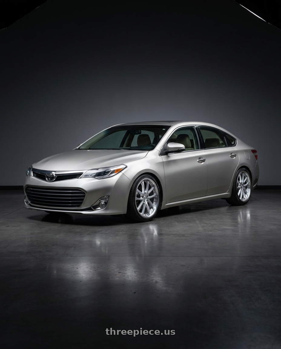 2013 toyota avalon with Vors AR5 5x114.3 19x8.5 +35 Silver Machine Face Lip Chrome Rivet wheels