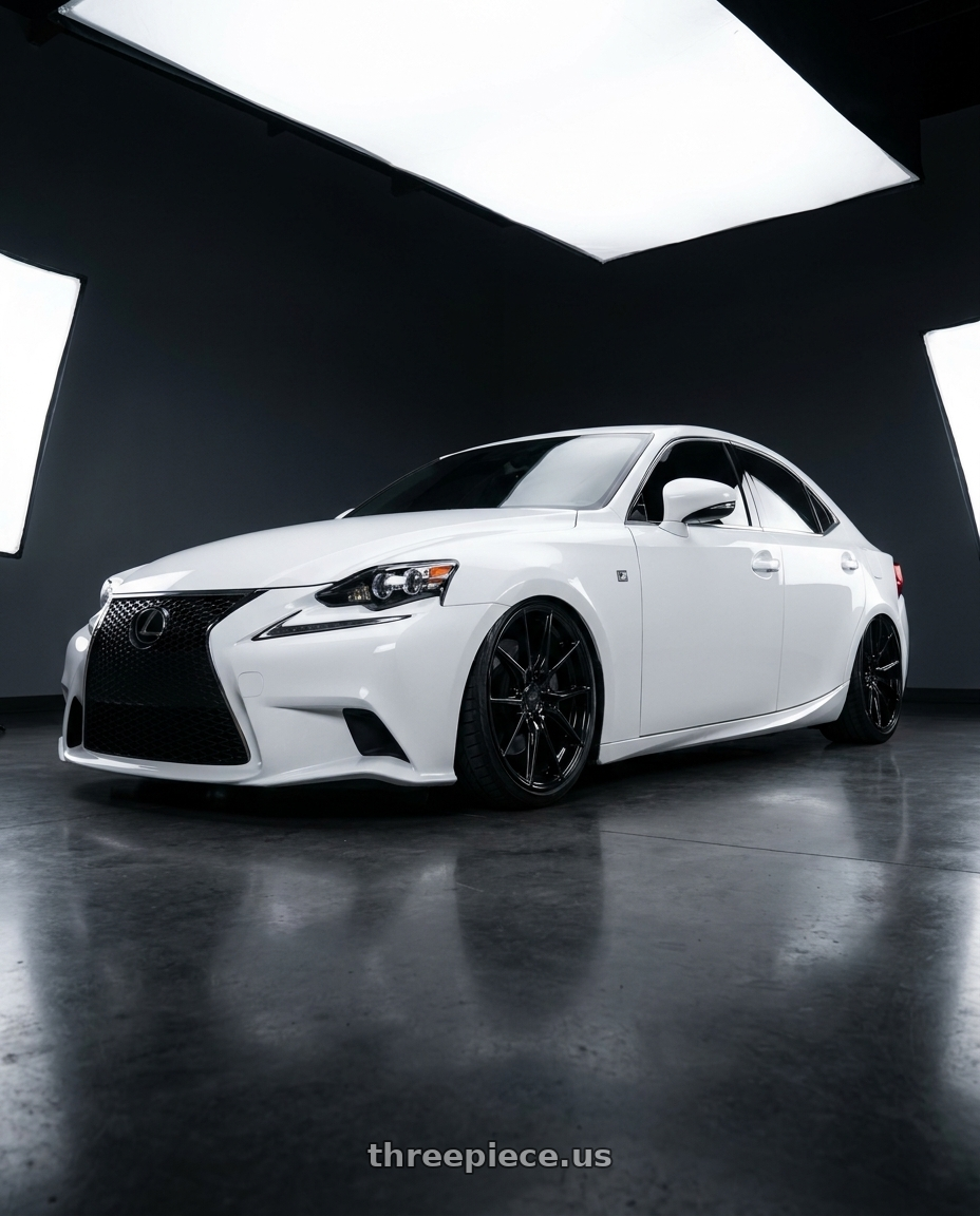 2018 Lexus IS 350 F Sport with Avant Garde Wheels M520R 5X114.3 19x9.5 +40 Gloss Black wheels
