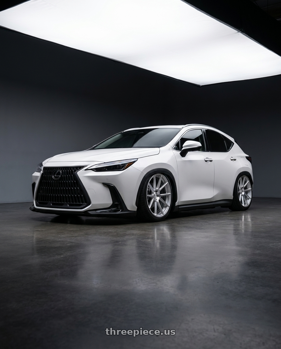 2023 Lexus NX200 with Avant Garde Wheels VANQUISH BLANK 20x9 +BLANK Silver Machine wheels