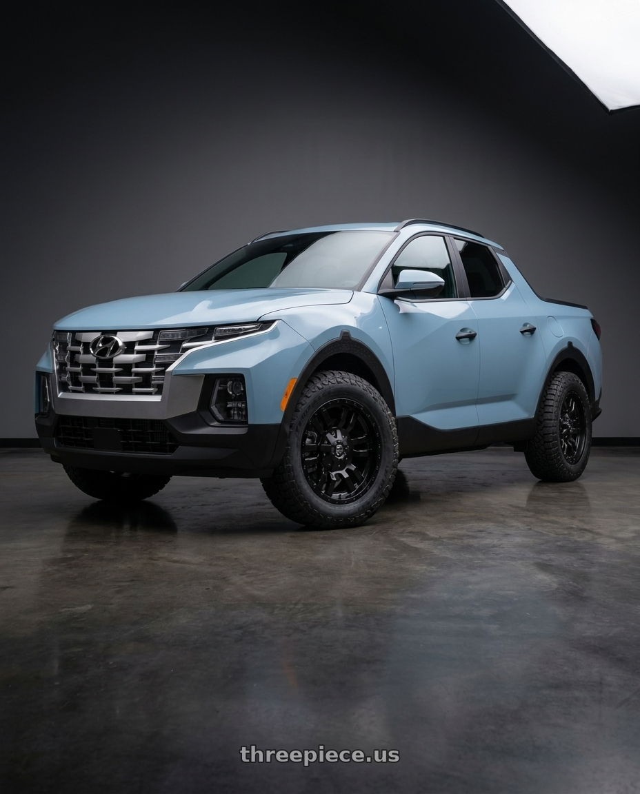2026 Hyundai Santa Cruz SEL Activity with Fuel 1PC D596 SLEDGE 5X114.3/5X120 18X8 +35 MATTE BLACK GLOSS BLACK LIP wheels