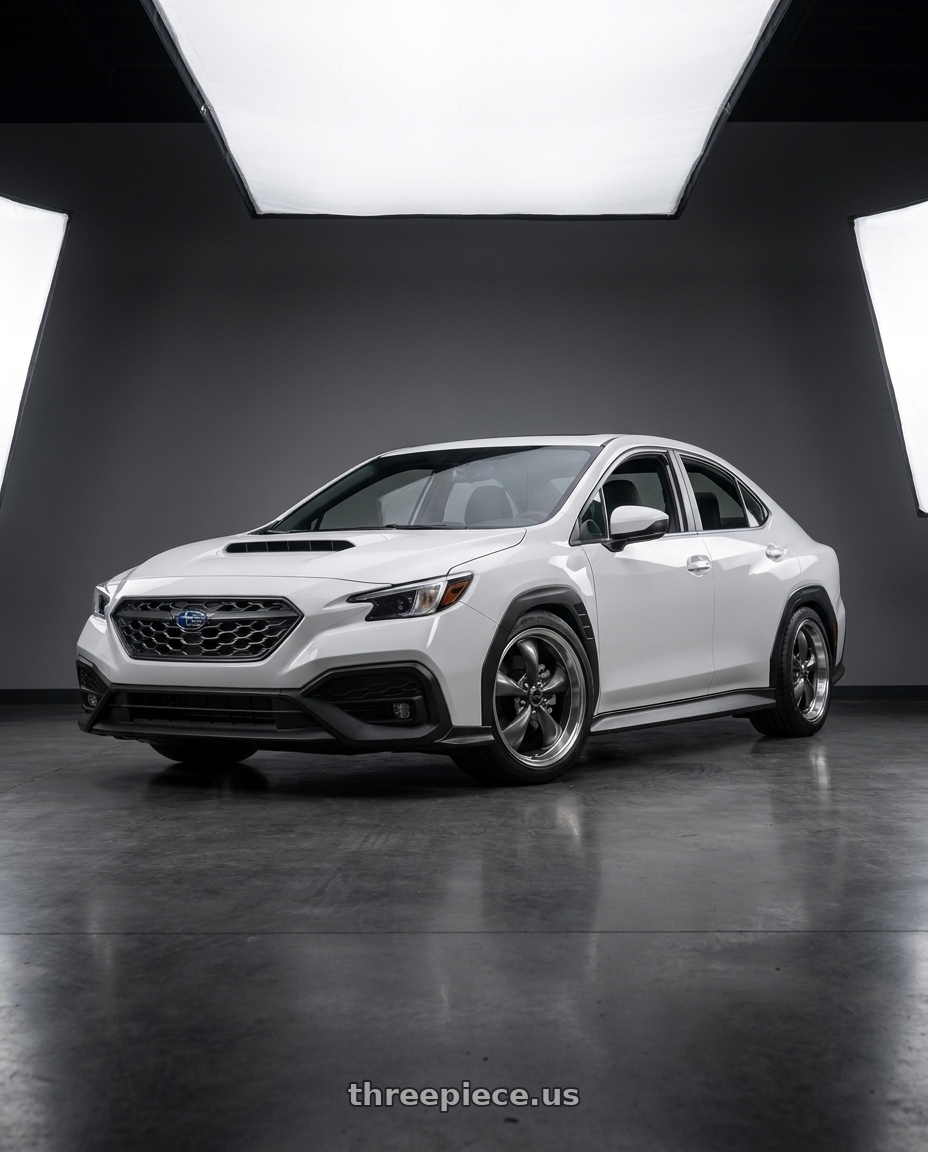 2022 Subaru WRX with American Racing AR105 TORQ THRUST M 5X114.3 18X9 +34 ANTHRACITE W/ MACHINED LIP wheels