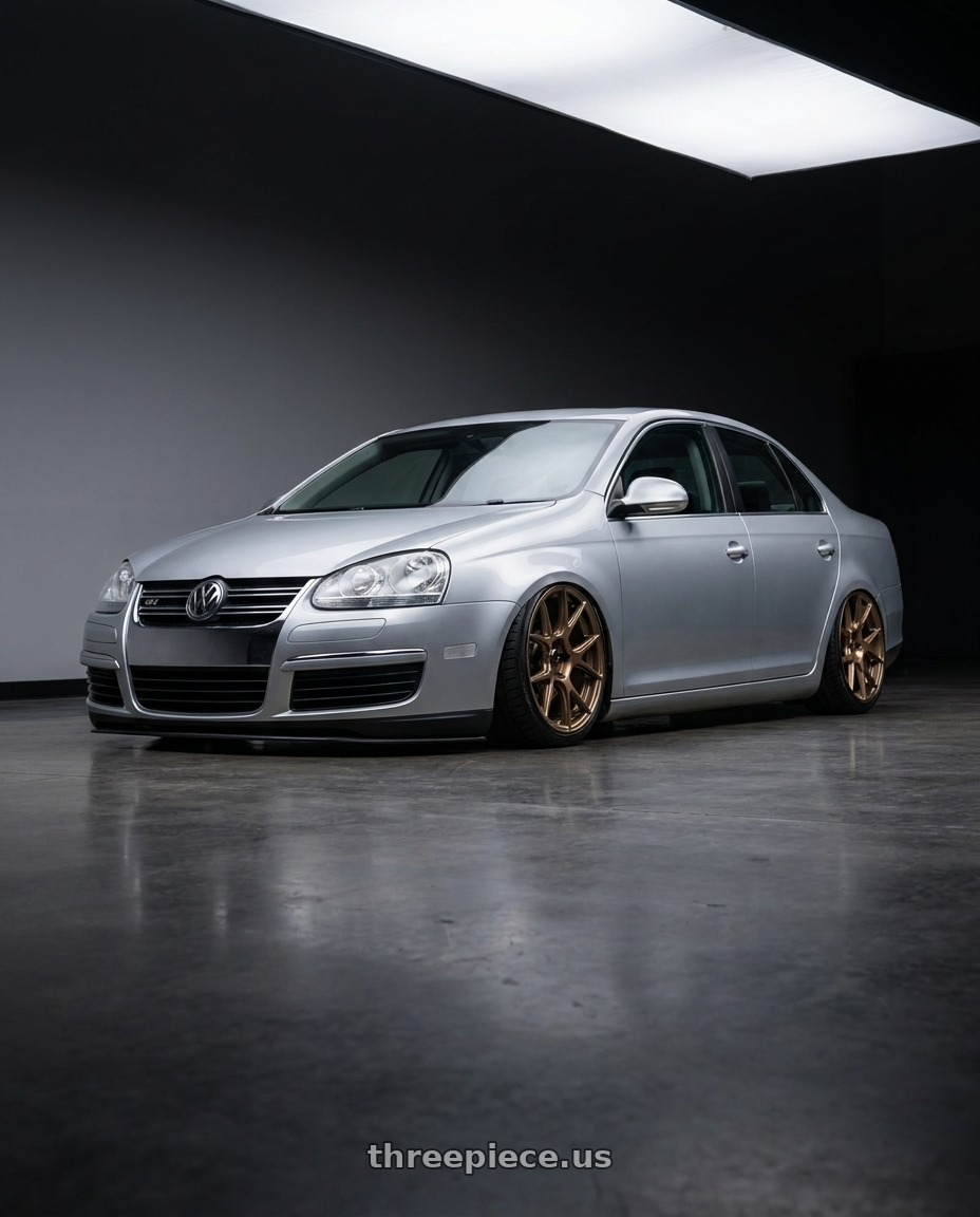 2009 Volkswagen Jetta GLI MK5 with Konig Ampliform 5x112 18x8.5+43 Gloss Bronze wheels