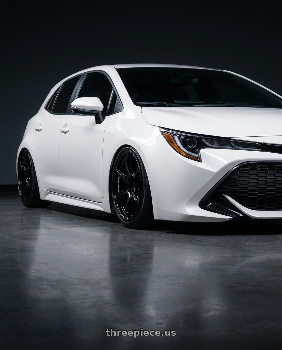 2023 Toyota Corolla Hatchback with Advan RGIII 5x114.3 18x10+35 Gloss Black wheels